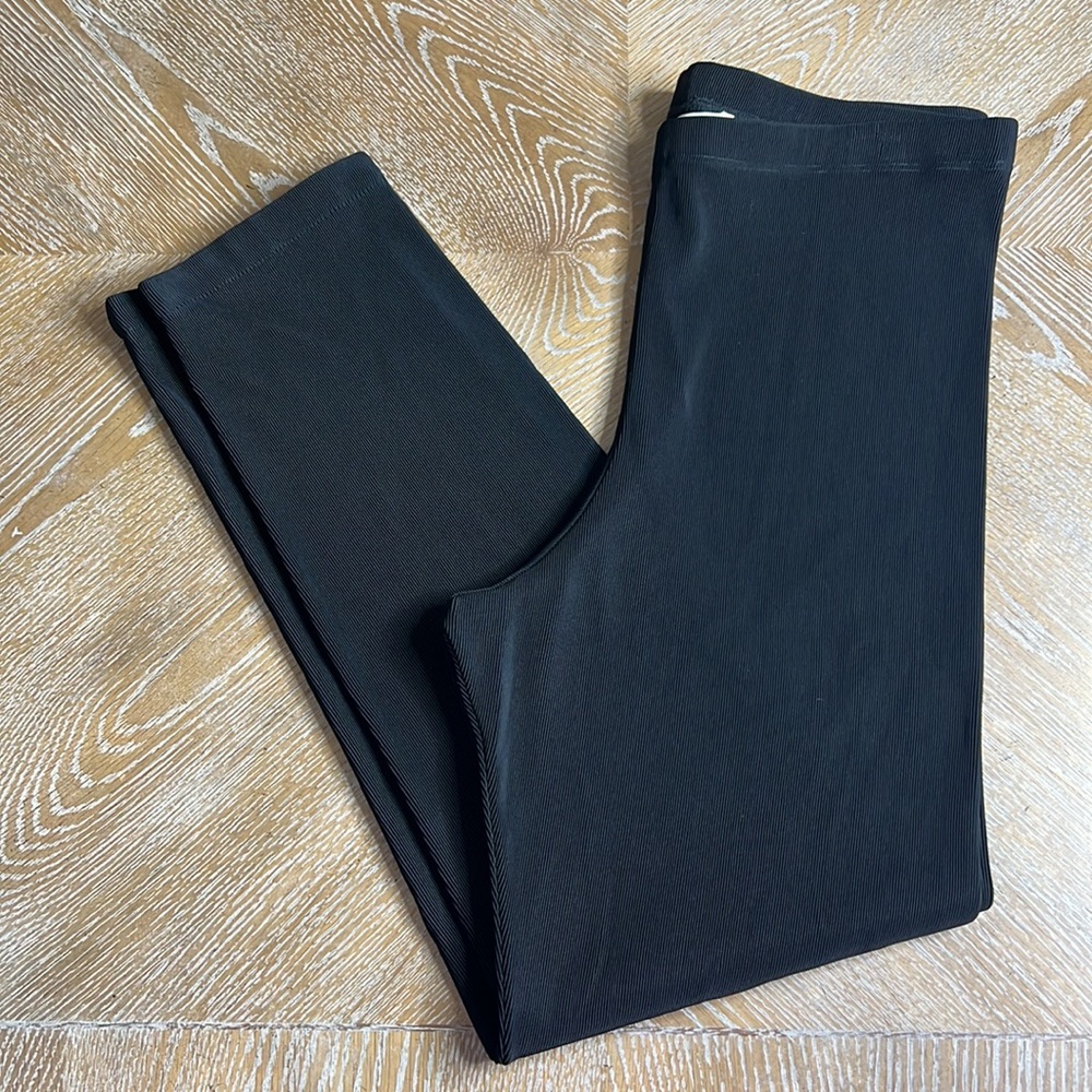 LEGGIADRO Black Ribbed Leggings 3 (M)